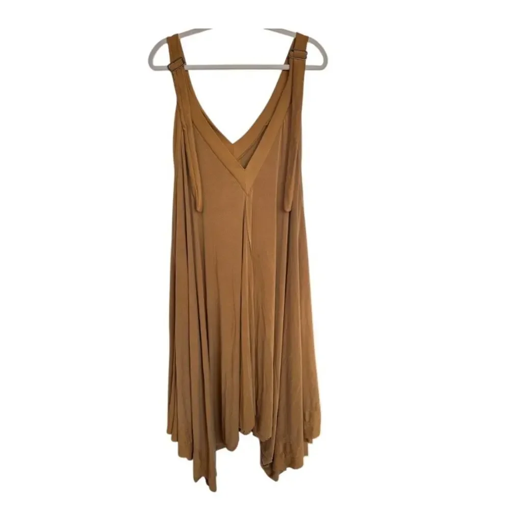 Free People Movement Seven Stars Onesie Camel Oversized Wide Leg Jumpsuit M